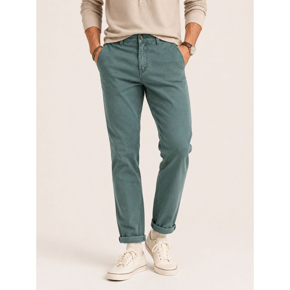 Toad&Co Mission Ridge Pants 32x32 Olive Organic Cotton Stretch Chino Lean‎ Fit